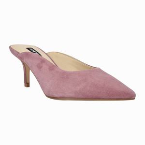 Nine West Angle Pointy Toe Mules - Pink - Ireland (WK6324850)